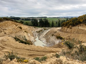 View from top of current mine area